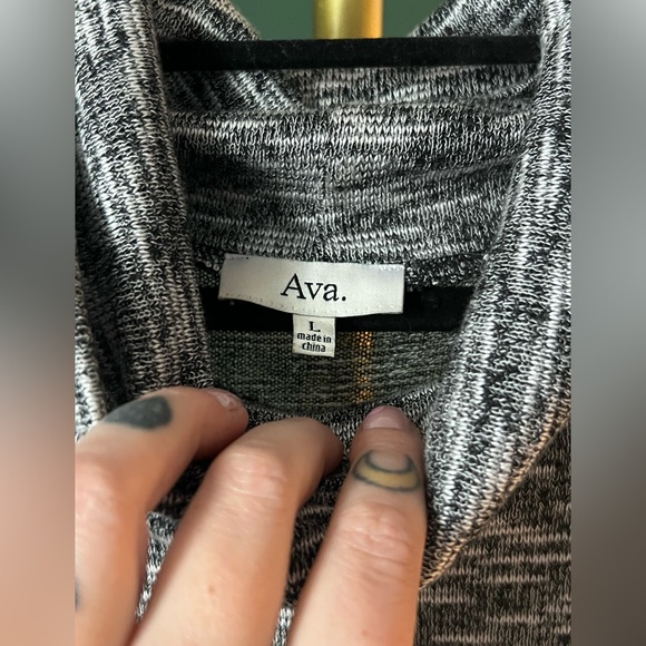 Cowl Neck Knit A-Line Dress - Picture 3 of 3